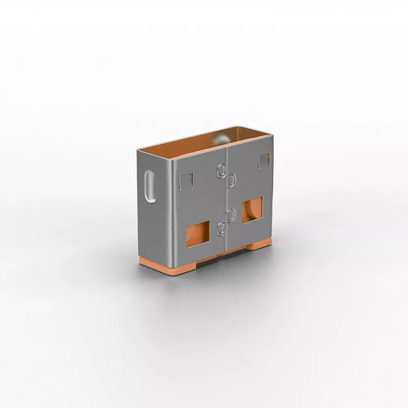 Bloqueador de puertos USB Lindy (sin llave) - pack de 10, código de color: naranja