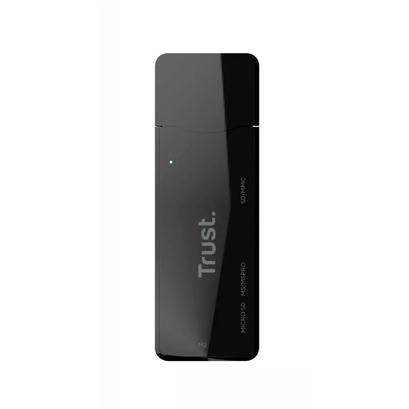 Trust Nanga 21935 lector de tarjetas, USB 3.1 Gen 1, Type-A, SD/microSD/MS, negro