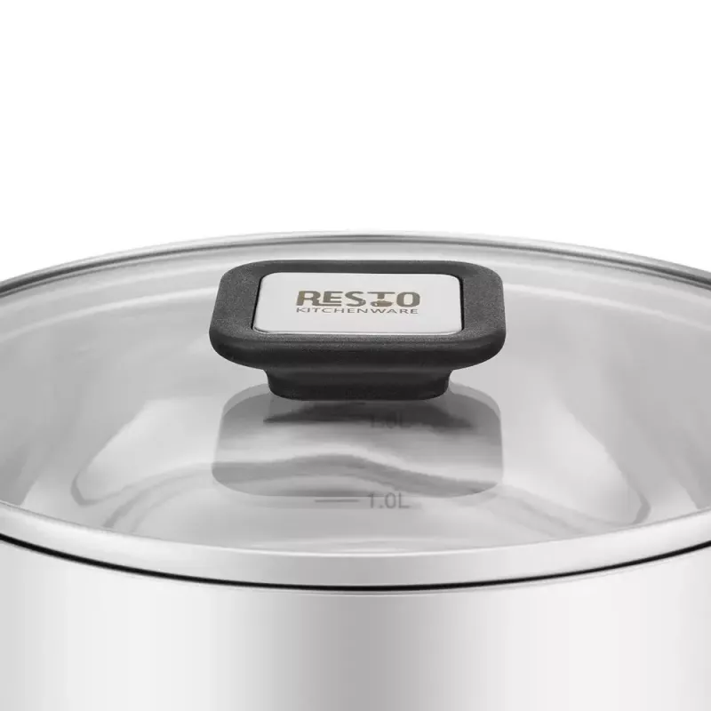 Resto Kitchenware Anser olla redonda de 2,5 l, negra, acero inoxidable