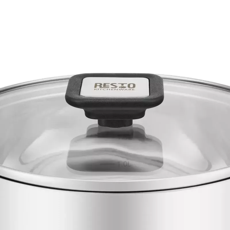Resto Kitchenware Anser olla redonda de 2,5 l, negra, acero inoxidable