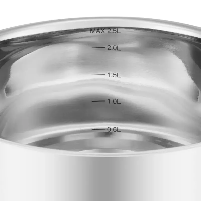 Resto Kitchenware Anser olla redonda de 2,5 l, negra, acero inoxidable