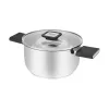 Resto Kitchenware Anser olla redonda de 2,5 l, negra, acero inoxidable