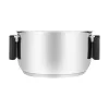 Resto Kitchenware Anser olla redonda de 2,5 l, negra, acero inoxidable
