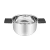 Resto Kitchenware Anser olla redonda de 2,5 l, negra, acero inoxidable