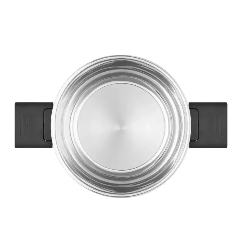 Resto Kitchenware Anser olla redonda de 2,5 l, negra, acero inoxidable