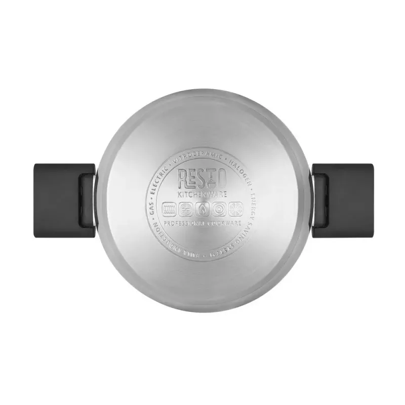 Resto Kitchenware Anser olla redonda de 2,5 l, negra, acero inoxidable