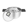 Resto Kitchenware Anser olla redonda de 2,5 l, negra, acero inoxidable