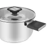 Resto Kitchenware Anser olla redonda de 2,5 l, negra, acero inoxidable
