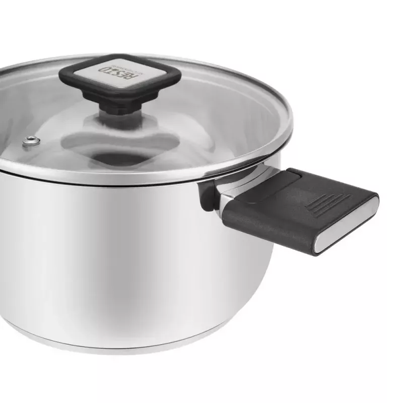 Resto Kitchenware Anser olla redonda de 2,5 l, negra, acero inoxidable