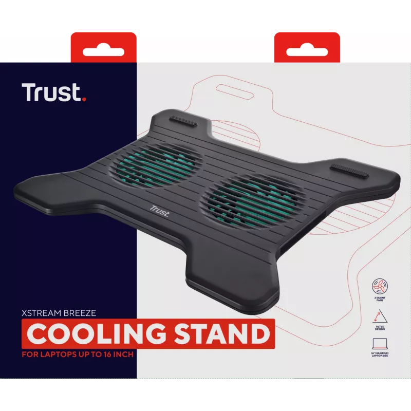 Base refrigeradora para portátil Trust Breeze 40,6 cm (16