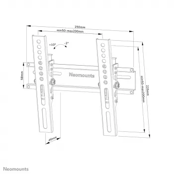 Soporte de pared para TV Neomounts WL35-350BL12 24-55
