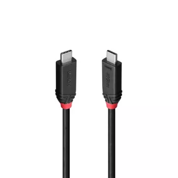 Lindy Cable USB4 240W tipo C de 1m, Black Line, 1 m, USB C, USB C, USB4 Gen 3x2, 40 Gbit/s, Negro