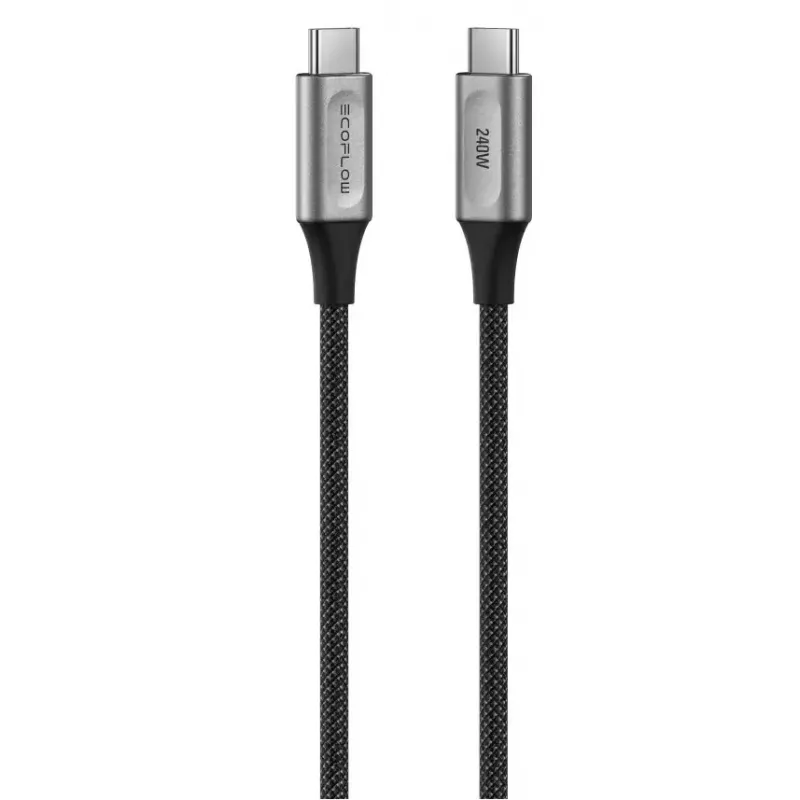 Cable USB-C a USB-C EcoFlow EFA-240W-C-C-CABLE-EU, 240 W, trenzado de nailon