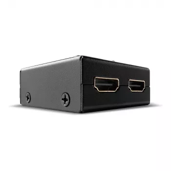Conmutador bidireccional HDMI 18G de 2 puertos Lindy, HDMI, metal, negro, 60 Hz, 18 Gbit/s, 3840 x 2160 píxeles