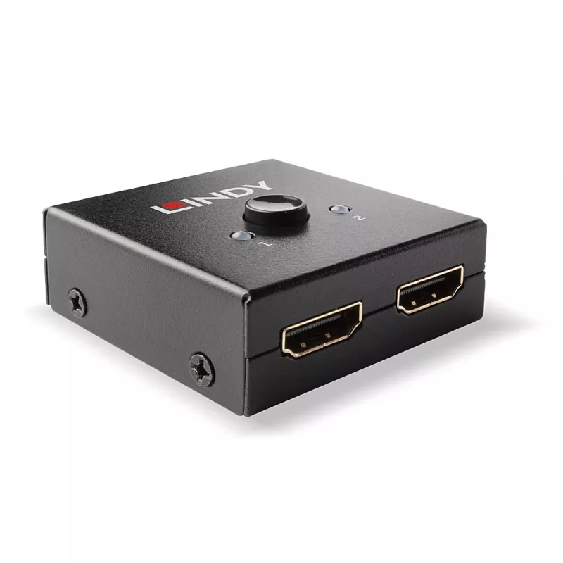 Lindy 38336 conmutador HDMI bidireccional de 2 puertos 18G, 18 Gbit/s, de sobremesa