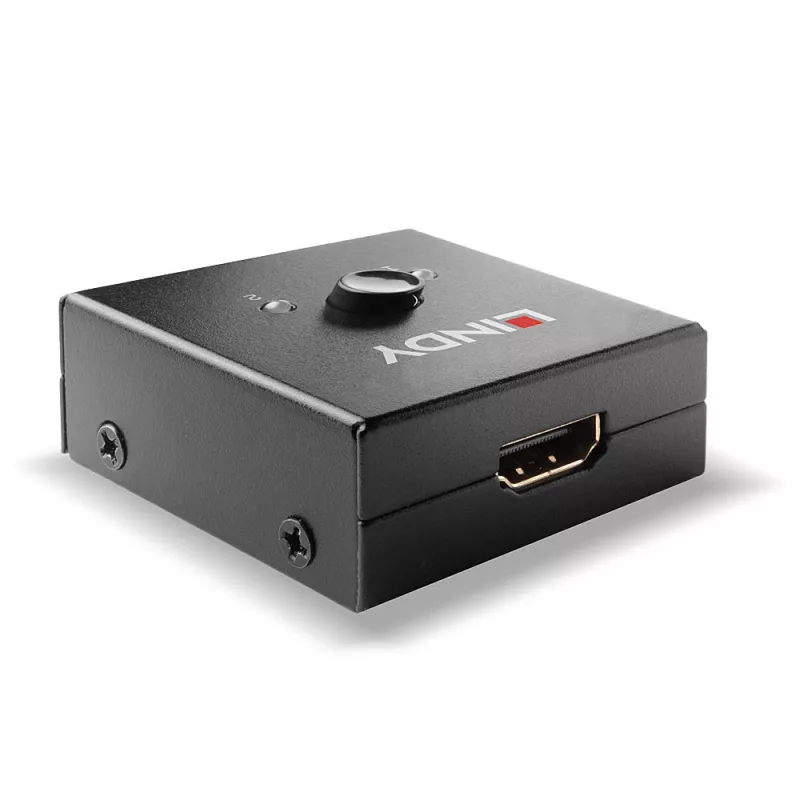 Lindy 38336 conmutador HDMI bidireccional de 2 puertos 18G, 18 Gbit/s, de sobremesa