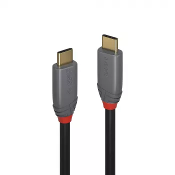 Lindy Cable USB 3.2 Type-C a C de 1,5 m, 20 Gbit/s, 5 A, PD, Anthra Line