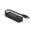 Concentrador USB y convertidor Gigabit Ethernet Lindy 43176