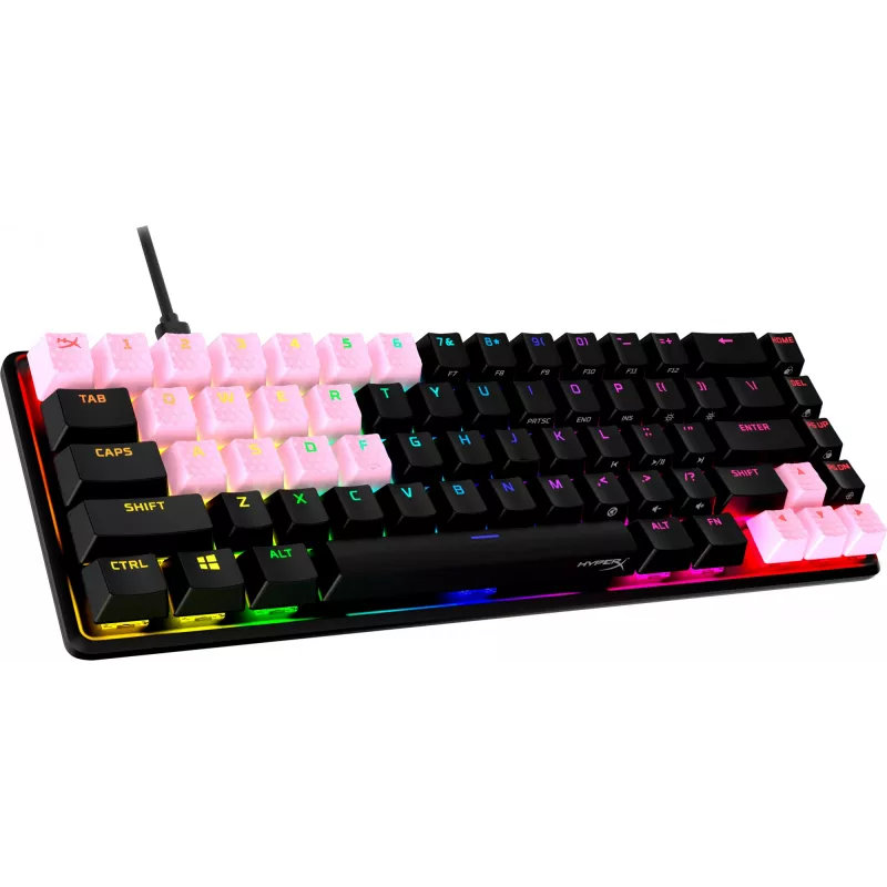 Juego de teclas HyperX Rubber Keycaps para gaming Rosa Distribución US para interruptores estilo HyperX y Cherry MX