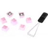 Juego de teclas HyperX Rubber Keycaps para gaming Rosa Distribución US para interruptores estilo HyperX y Cherry MX
