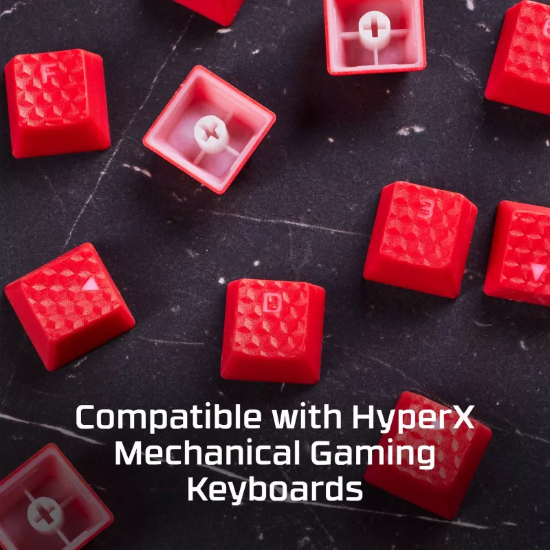 Juego de teclas HyperX Rubber Keycaps para gaming Rosa Distribución US para interruptores estilo HyperX y Cherry MX