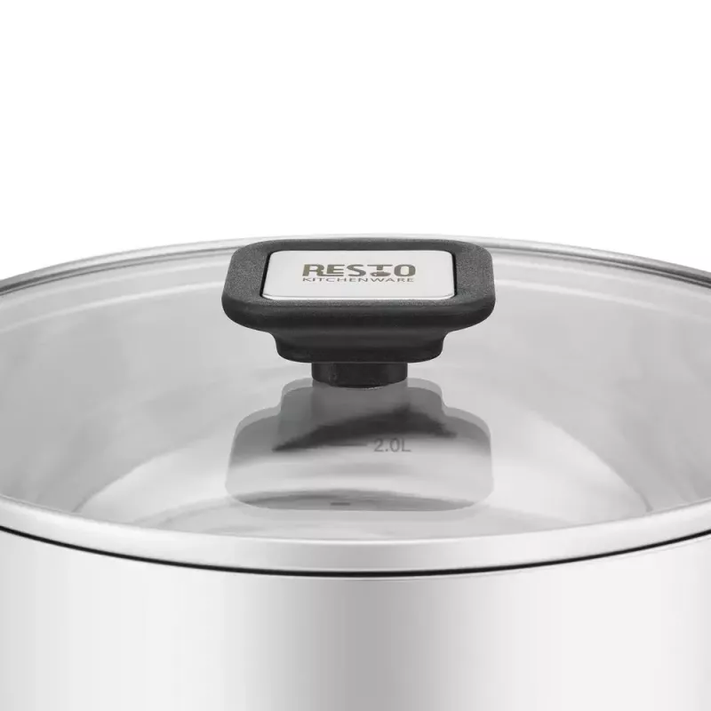 Olla Resto Kitchenware Anser 3,2 L Redonda Acero inoxidable Negro