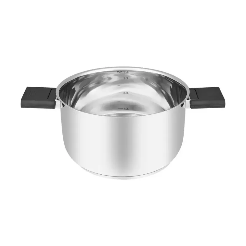 Olla Resto Kitchenware Anser 3,2 L Redonda Acero inoxidable Negro