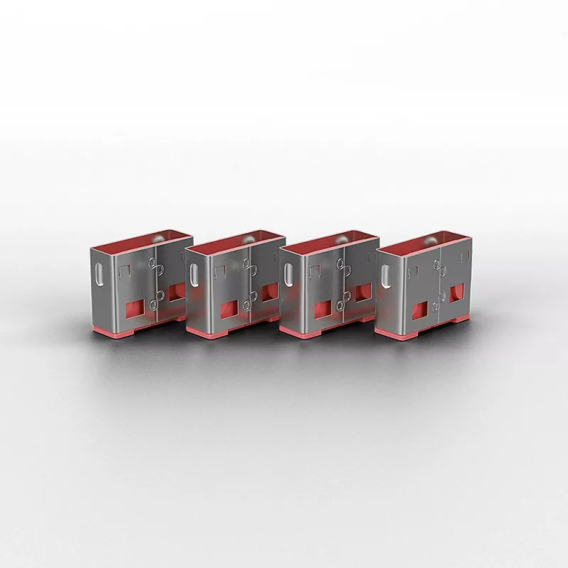 Bloqueador de puertos Lindy USB Port Blocker Pack de 4 Código de color Rosa