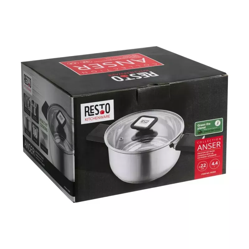 Resto Kitchenware Anser 4,4 L Redondo Negro Acero inoxidable