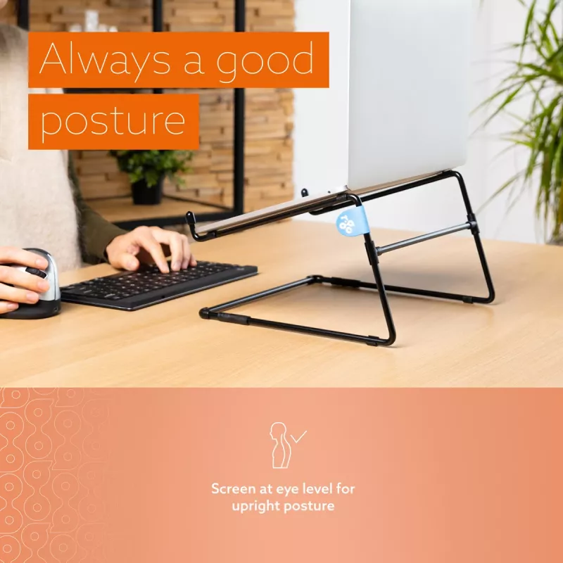Soporte para portátil R-Go Tools R-Go Steel Office, apto para 10-22