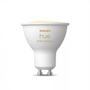 Philips Hue White Ambiance GU10 – foco inteligente, bombilla inteligente, Bluetooth/Zigbee, blanco, LED, GU10, GU10
