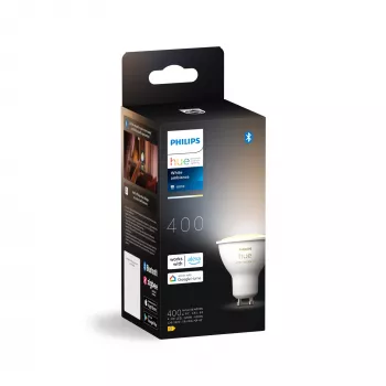 Philips Hue White Ambiance GU10 – foco inteligente, bombilla inteligente, Bluetooth/Zigbee, blanco, LED, GU10, GU10