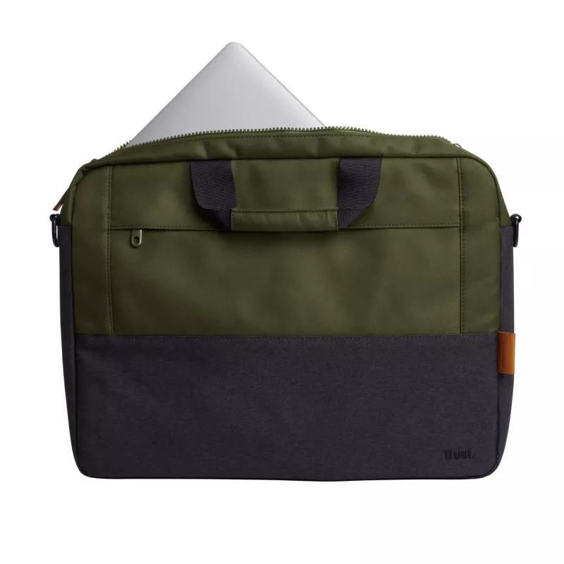 Trust Lisboa 25245 bolso bandolera para portátil 16 pulgadas (40,6 cm), carga superior, poliéster, correa extraíble, verde