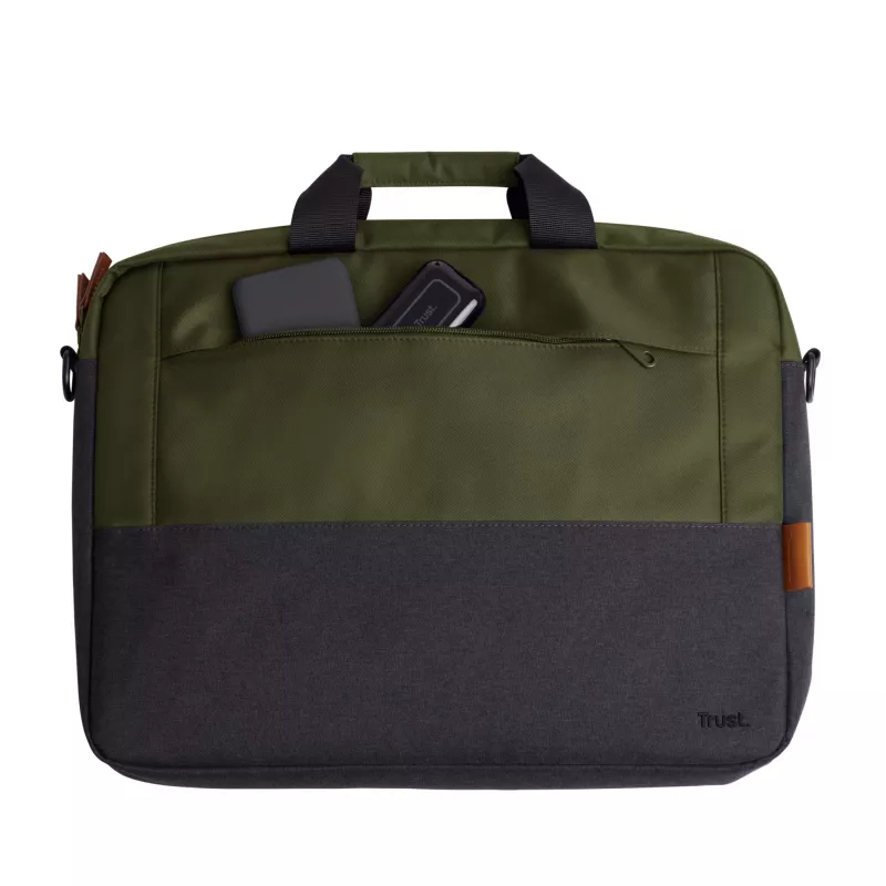 Trust Lisboa 25245 bolso bandolera para portátil 16 pulgadas (40,6 cm), carga superior, poliéster, correa extraíble, verde