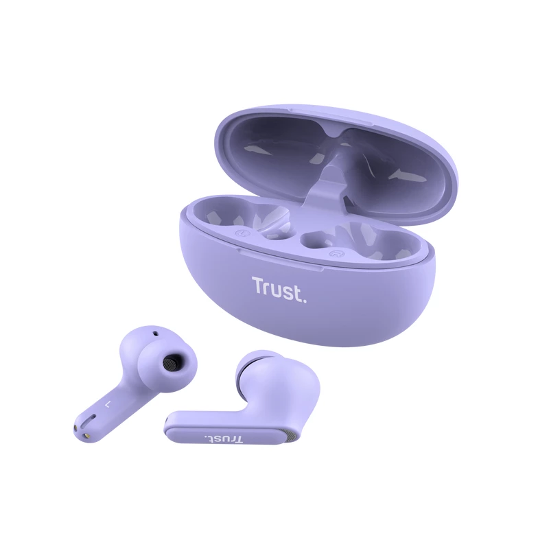 Trust Yavi 25297 auriculares intrauditivos Bluetooth con ENC, morados