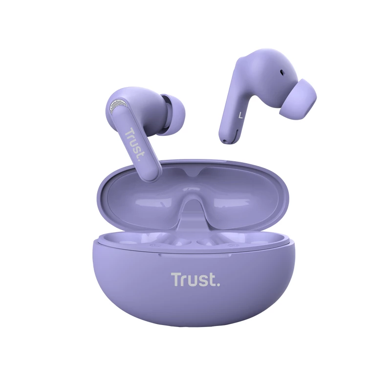 Trust Yavi 25297 auriculares intrauditivos Bluetooth con ENC, morados