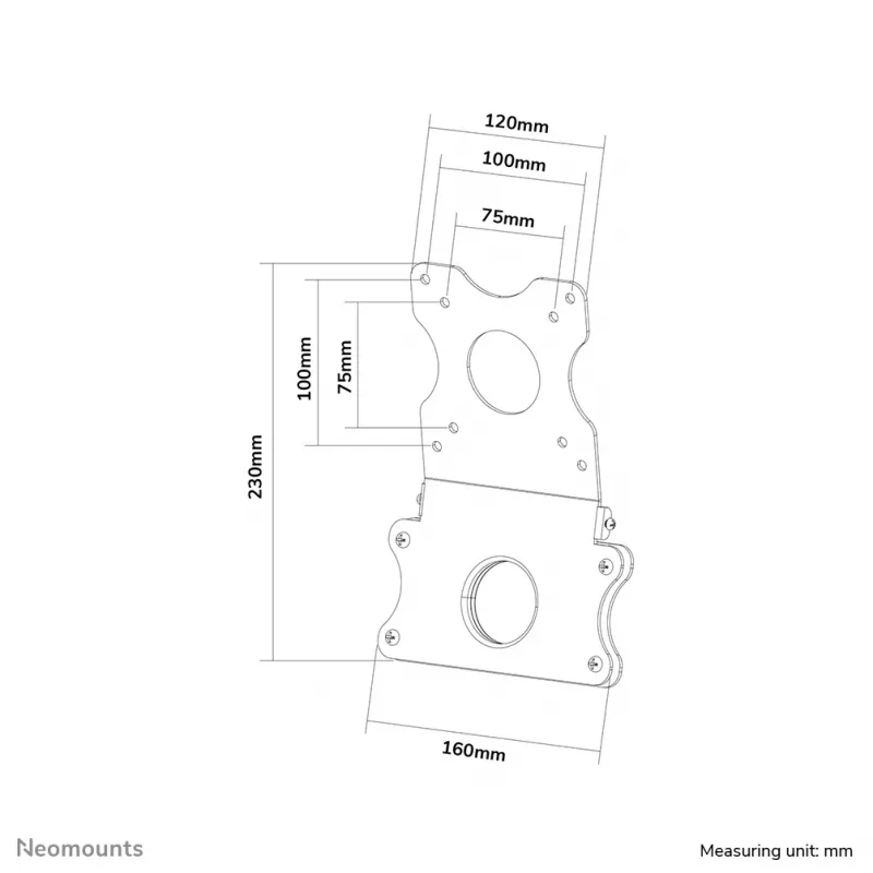 Neomounts FPMA-VESAMAC2127 placa adaptadora VESA para iMac, 21,5-27 pulgadas, VESA 75x75 / 100x100 mm, máx. 15 kg, de acero, 730 g, plateada
