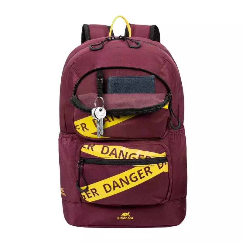 Rivacase 5421 Urban mochila para portátil de 13,3 pulgadas (33,8 cm), 14 l, rojo burdeos