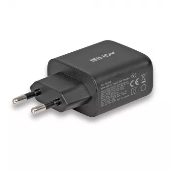 Lindy 65W USB 2 x Type-C cargador GaN 73438