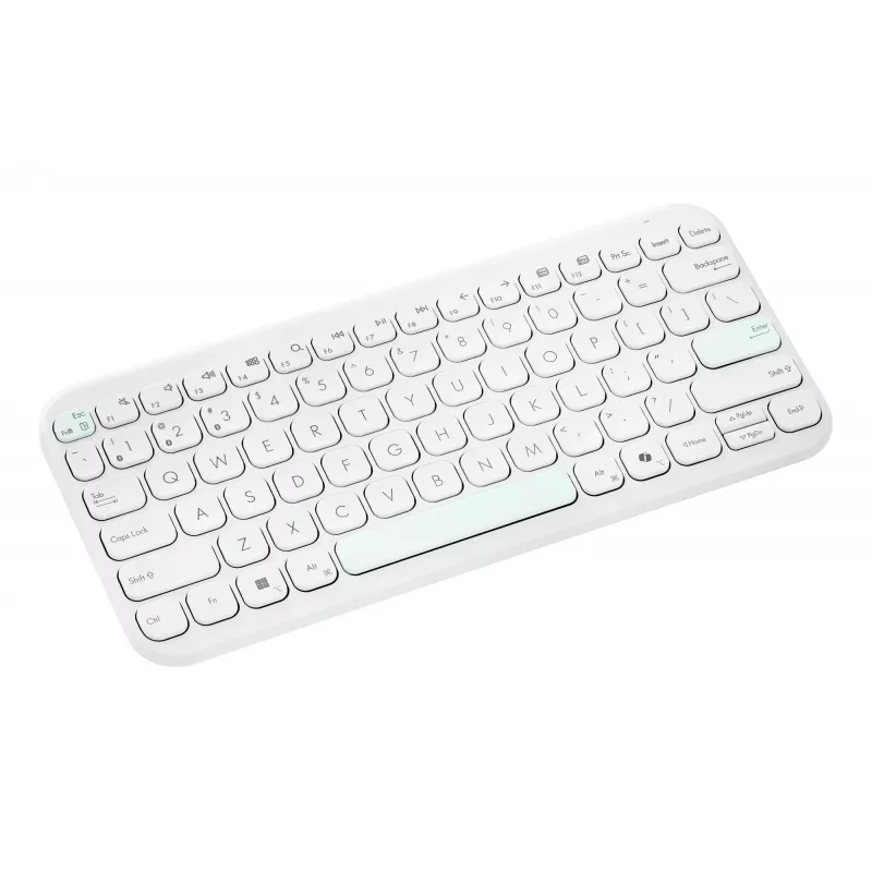 ASUS Marshmallow KW100 Teclado inalámbrico, blanco iridiscente