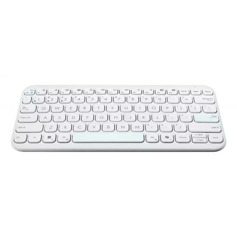 ASUS Marshmallow KW100 Teclado inalámbrico, blanco iridiscente