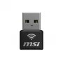 Adaptador USB MSI AX1800 Nano WiFi USB 2.0 negro