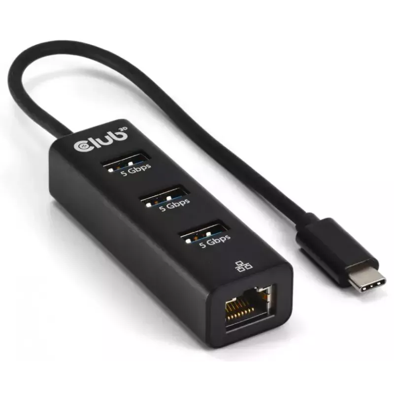 CLUB3D CSV-1549 hub de interfaces USB Type-C 5000 Mbit/s negro