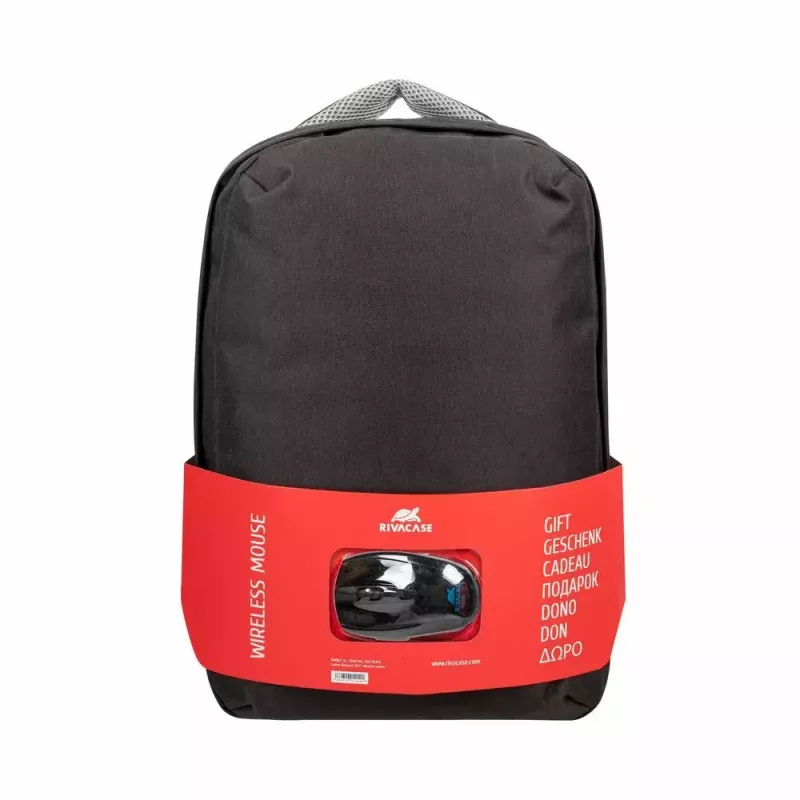 Rivacase 7563 mochila para portátil 15,6 pulgadas (39,6 cm) con ratón, negra