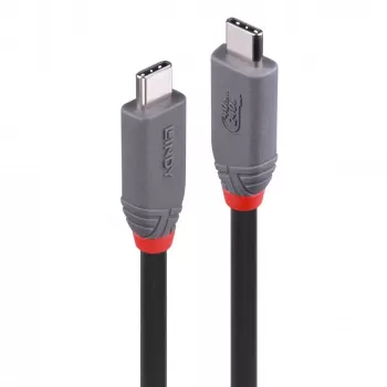 Cable Lindy 0,8 m USB 4 240 W Type-C, Anthra Line
