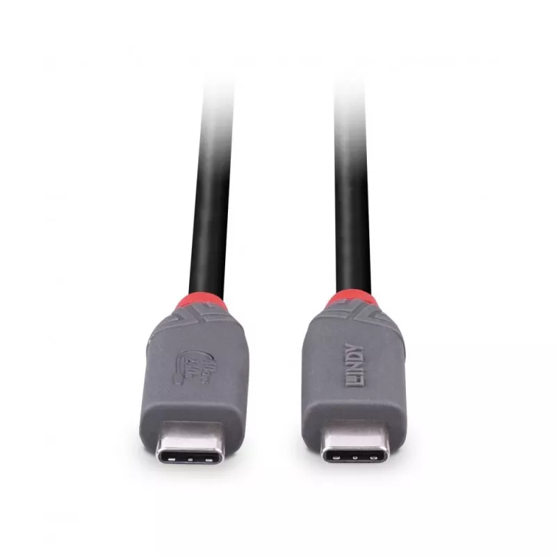 Cable Lindy 0,8 m USB 4 240 W Type-C, Anthra Line
