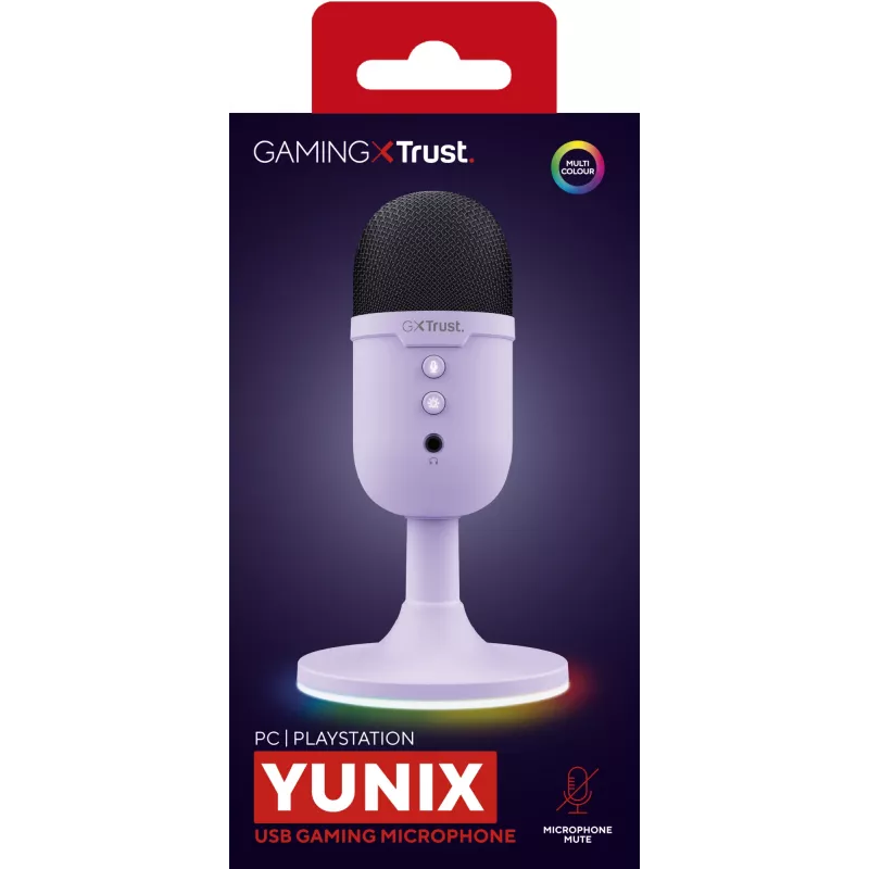 Micrófono de mesa Trust GXT 234P Yunix Lila