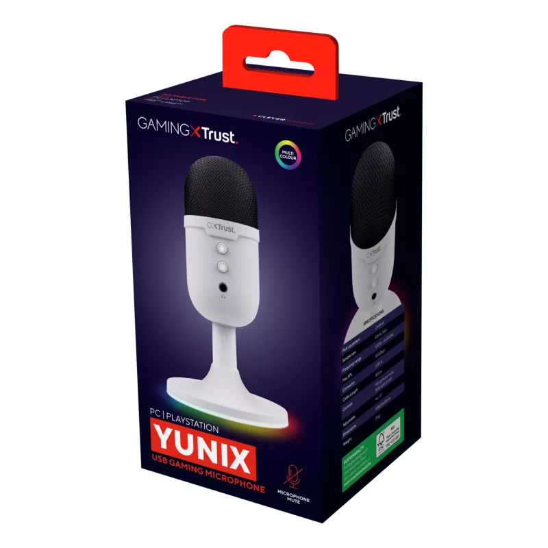 Micrófono de mesa Trust GXT 234P Yunix Blanco