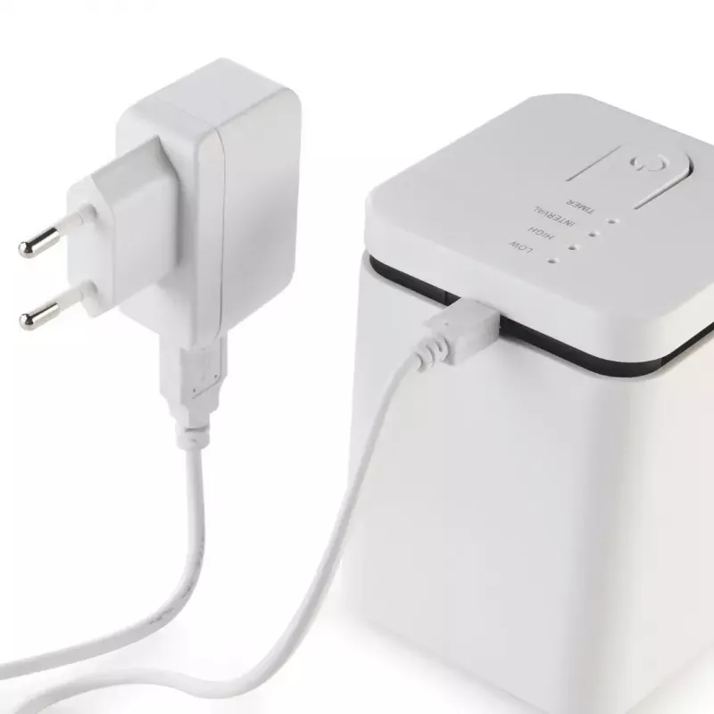 Stylies Elara COP000852 difusor de aromas, 1,3 W, para habitaciones de hasta 15 m², 2 niveles de velocidad, temporizador, alimentación por USB/pilas/adaptador, 74 x 74 x 100 mm, gris