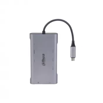 Dahua Technology Docking station 9 en 1 USB 3.1 Type-C a USB 3.0 + HDMI + RJ45 + VGA + SD/TF + PD
